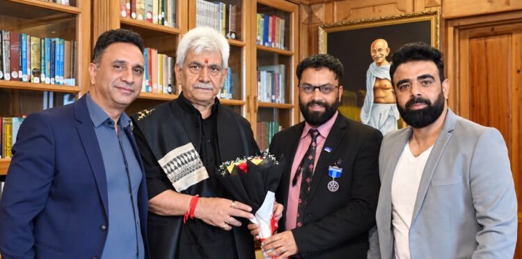 Rotary Club delegation meets LG Sinha, discusses youth and artisan welfare