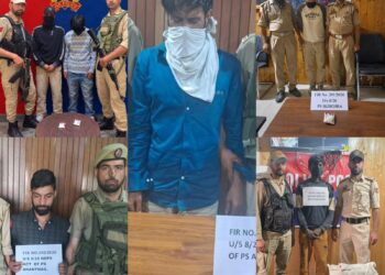 J&K Police arrests 06 drug peddlers; Contraband Substances recovered