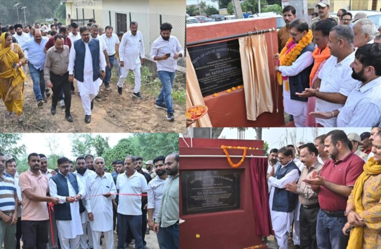 Satish Sharma lays foundation stones for development projects in Chhamb; reaffirms commitment to rural development